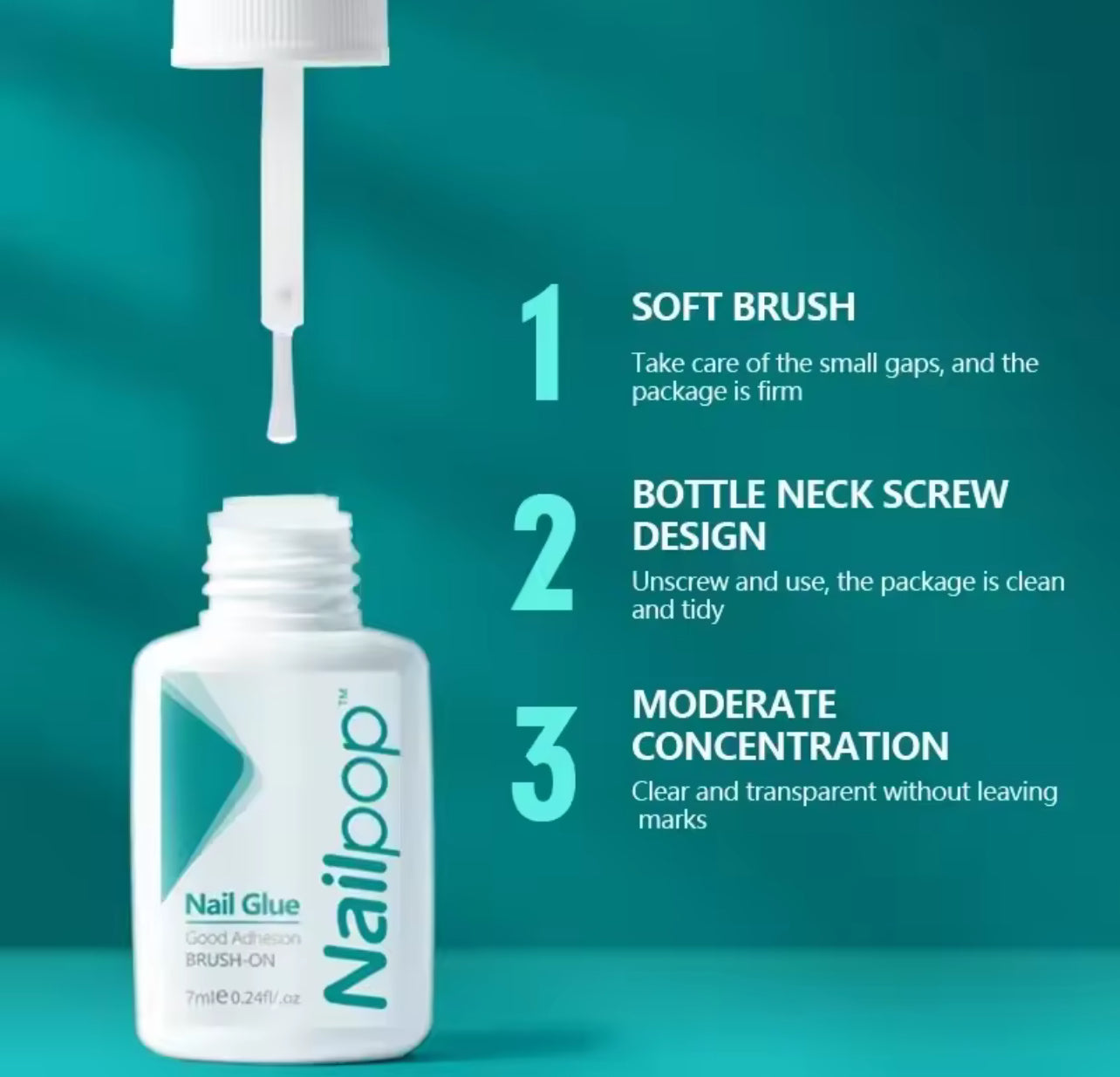 Brush-On Nail Glue Nail Pop Studio