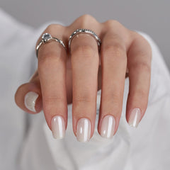 Classic White Short Square Nails - Press On Nails Nail Pop Studio