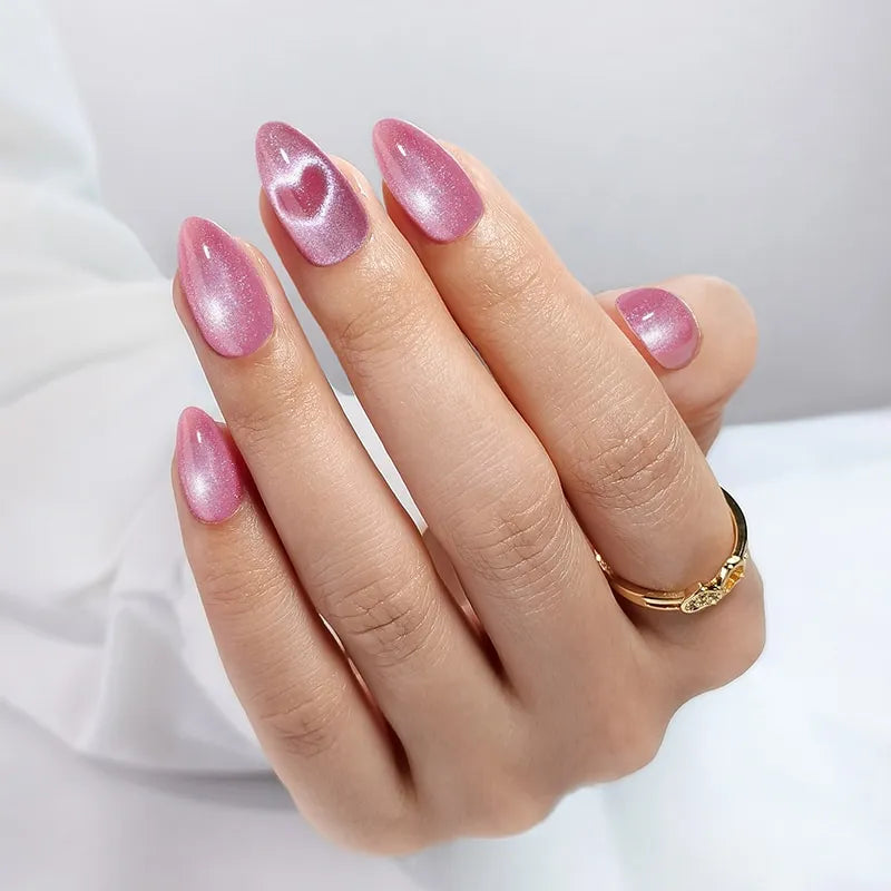 Dreamy Pink Almond Nails Nail Pop Studio