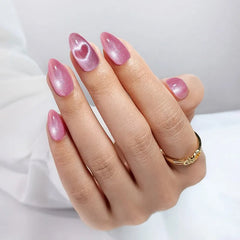 Dreamy Pink Almond Nails Nail Pop Studio