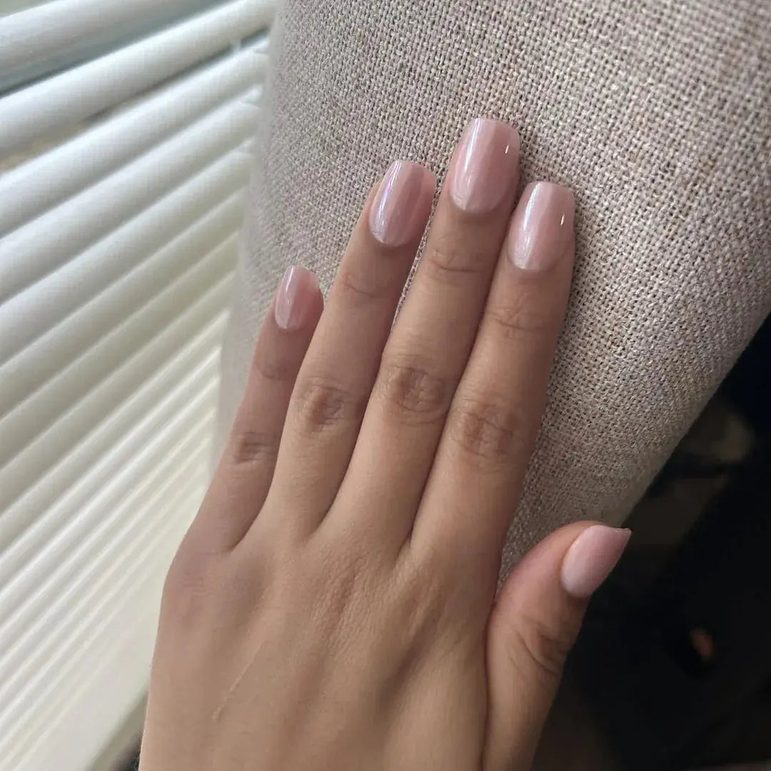 Pink Chrome Square Nails - Press on Nails Nail Pop Studio