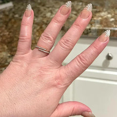 Silver Swirl Almond Nails - Press On Nails Nail Pop Studio