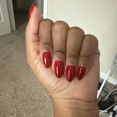Grape Red Oval Nails - Press On Nails - Nail Pop Studio