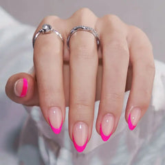 Summer Berry French Almond Nails - Press On Nails Nail Pop Studio
