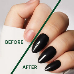 Black Almond Nails - Press on Nails | Long Lasting & Reusable Nail Pop Studio