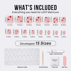 Endless Love Square Nails - Press On Nails - Nail Pop Studio