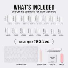 Pure White Oval Nails - Press On Nails - Nail Pop Studio