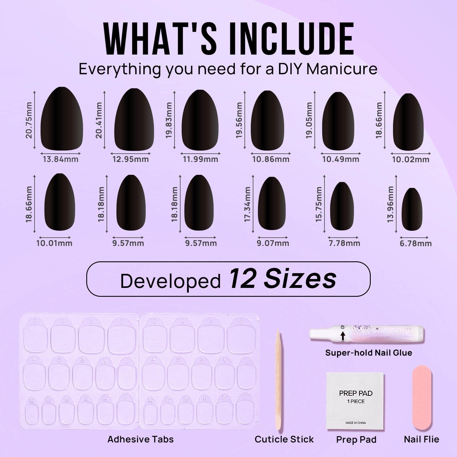 Black Velvet Almond Nails - Press on Nails Nail Pop Studio