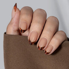 Tortoise Shell Almond Nails - Press On Nails | Long Lasting & Reusable Nail Pop Studio