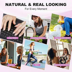 Collage showcasing flexible, natural-looking outfits for daily wear, gym, and special occasions.