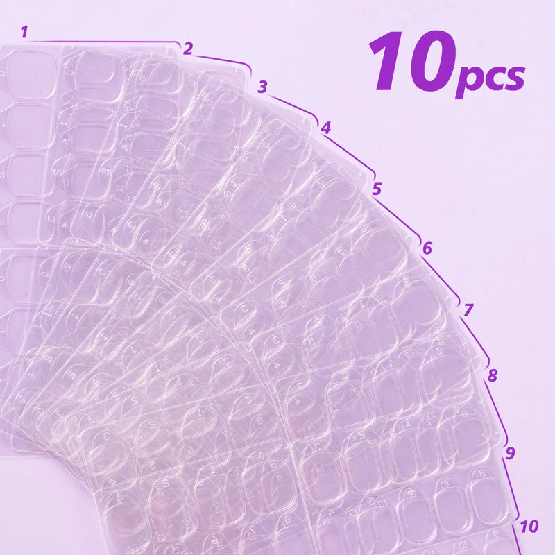 Press On Nails Adhesive Tabs-10 sheets, 300 pcs Nail Pop Studio