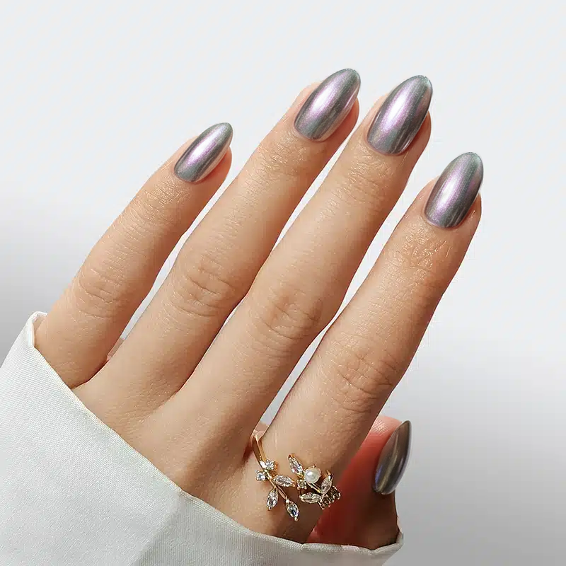 Fairy Chrome Almond Nails - Press On Nails | Long Lasting & Reusable Nail Pop Studio
