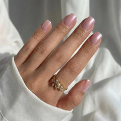 Pink Chrome Square Nails - Press on Nails Nail Pop Studio