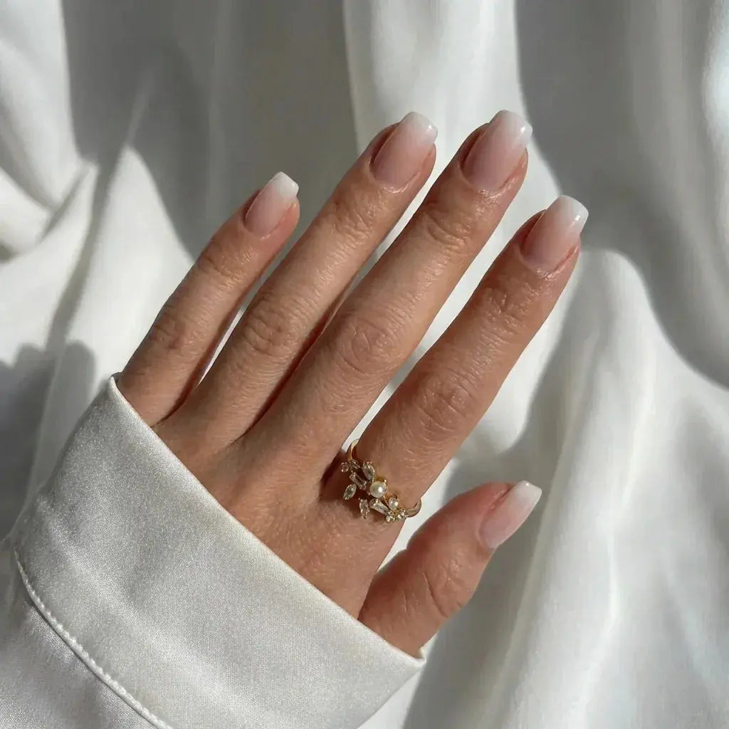 Vanilla Cream Square Nails - Press On Nails Nail Pop Studio