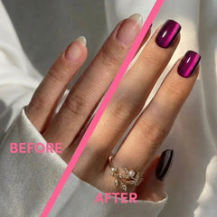 Electric Plum Square Nails - Press on Nails Nail Pop Studio