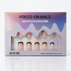 Classic Black French Square Nails - Press On Nails Nail Pop Studio