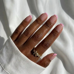 Classic Pink French Square Nails - Press On Nails Nail Pop Studio