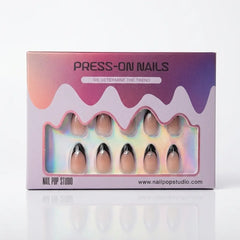 Midnight Spark Almond Nails - Press On Nails Nail Pop Studio