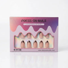 Tortoise Shell Almond Nails - Press On Nails Nail Pop Studio