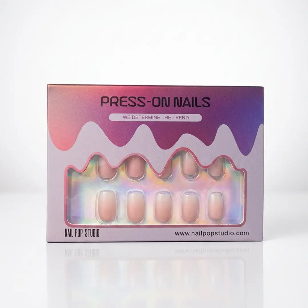 Vanilla Cream Square Nails - Press On Nails Nail Pop Studio