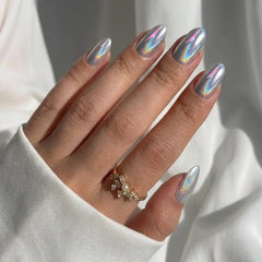 Fairy Chrome Almond Nails - Press On Nails Nail Pop Studio