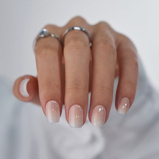 Vanilla Cream Square Nails - Press On Nails Nail Pop Studio