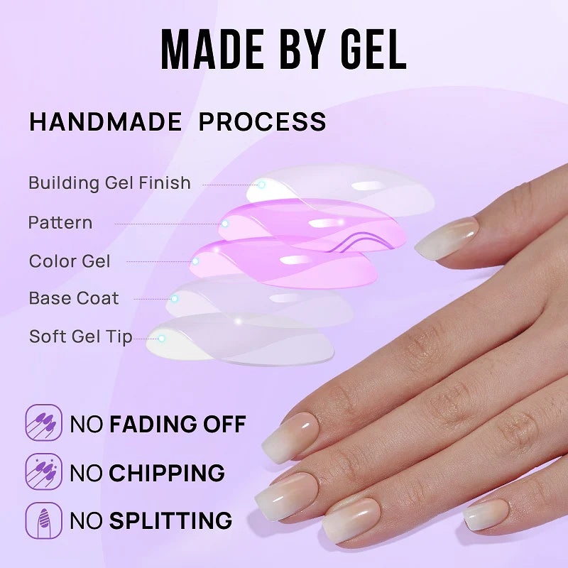 Vanilla Cream Square Nails - Press On Nails | Long Lasting & Reusable Nail Pop Studio