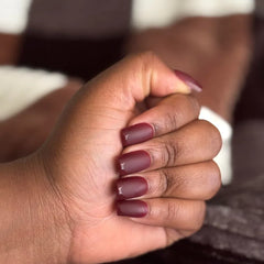 Plum Velvet Square Nails - Press On Nails - Nail Pop Studio