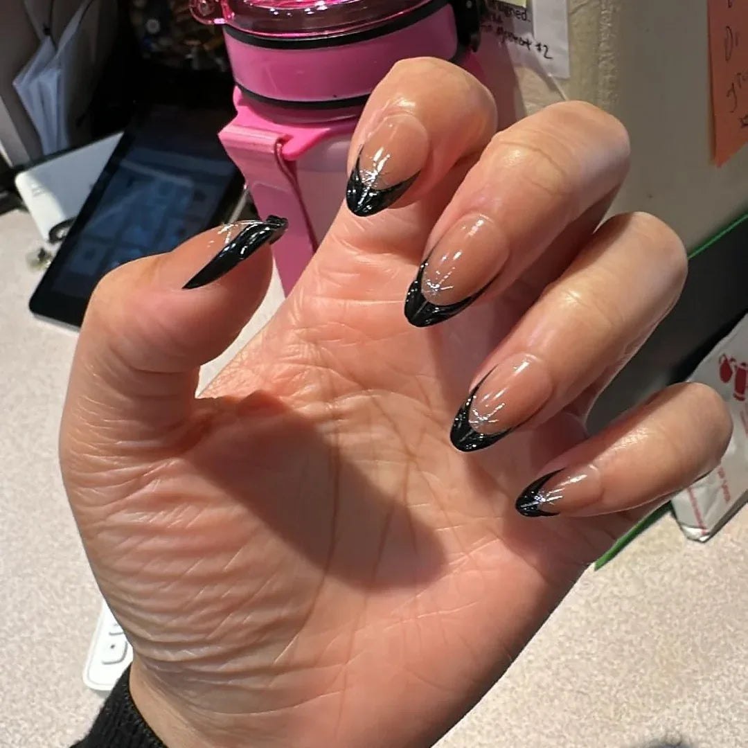 Midnight Spark Almond Nails - Press On Nails - Nail Pop Studio