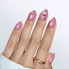 Dreamy Pink Almond Nails Nail Pop Studio