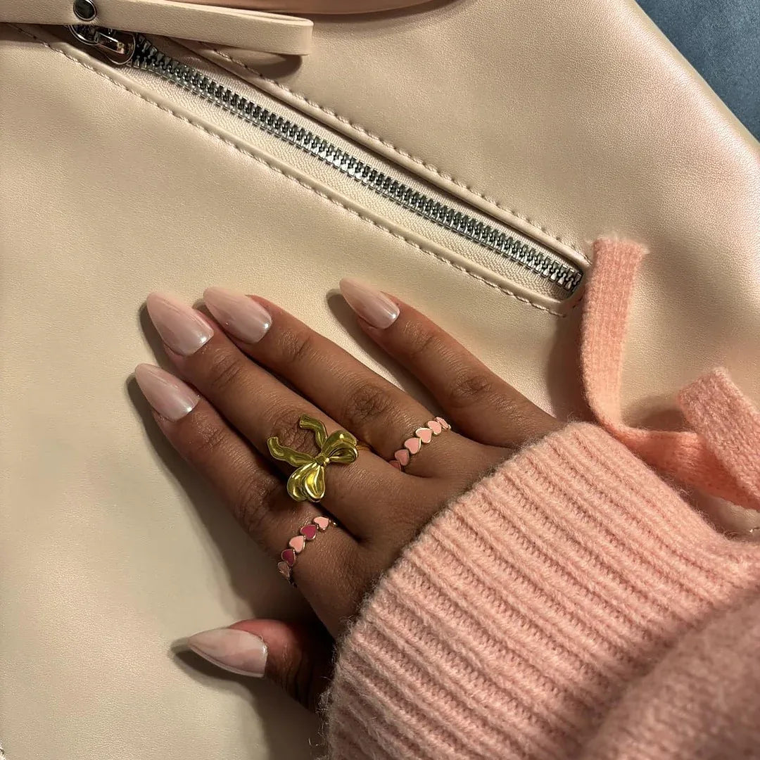 Lotus Almond Nails - Press on Nails - Nail Pop Studio