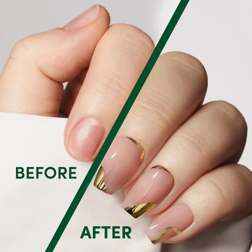 Golden Hour Square Nails - Press On Nails | Long Lasting & Reusable Nail Pop Studio