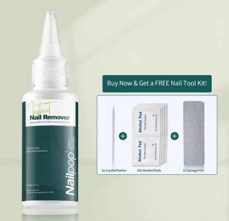 Nail Glue Remover + Nail Tool Kit Nail Pop Studio