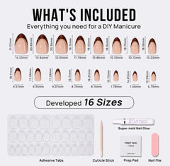 Tortoise Shell Almond Nails - Press On Nails | Long Lasting & Reusable Nail Pop Studio