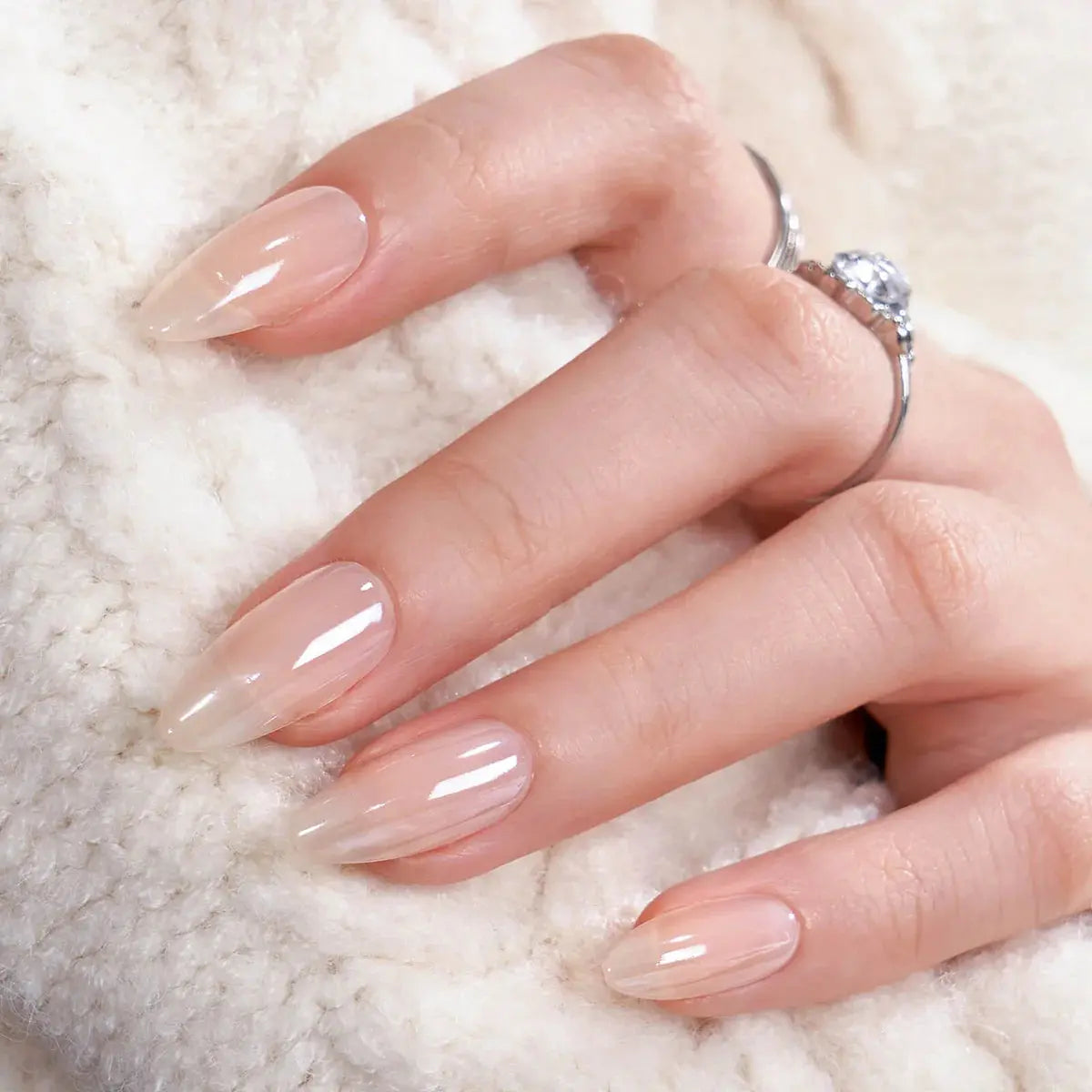 Glazed Donut Almond Nails - Press On Nails Nail Pop Studio