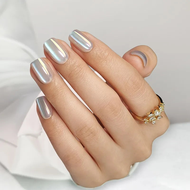 Chrome Dream Square Nails Nail Pop Studio