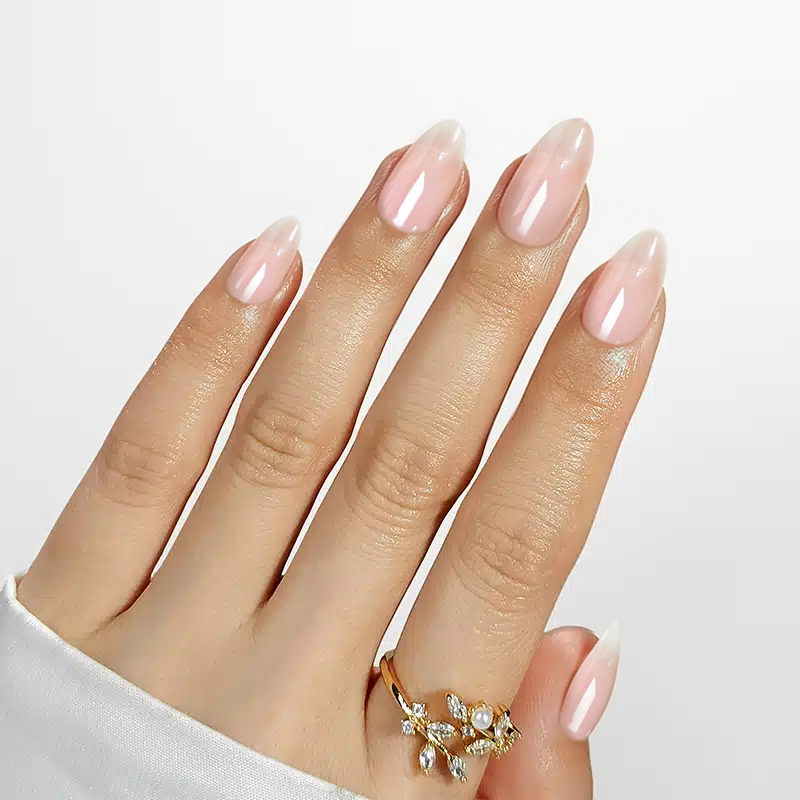 Mirror Glaze Almond Nails - Press On Nails | Long Lasting & Reusable Nail Pop Studio