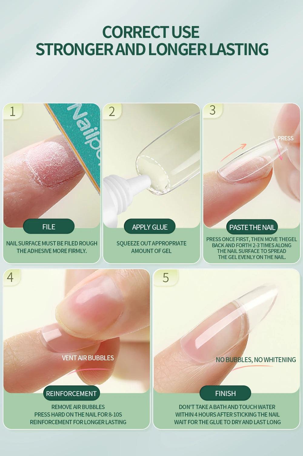 Gel Nail Tips DIY Manicure Kit Nail Pop Studio