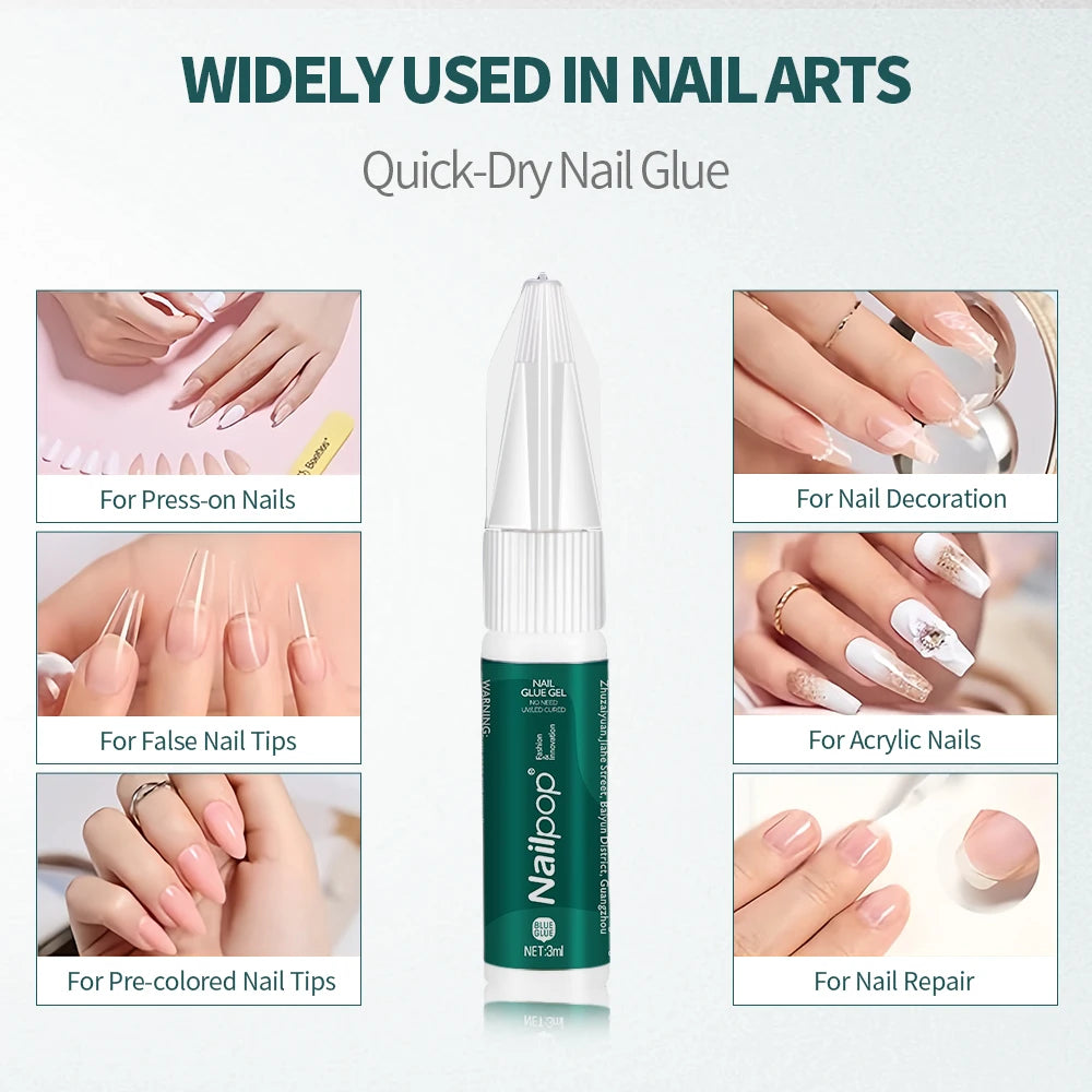 Nail Pop Nail Glue 4/8/12pcs Nail Pop Studio