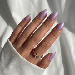 Purple Glaze Almond Nails - Press on Nails