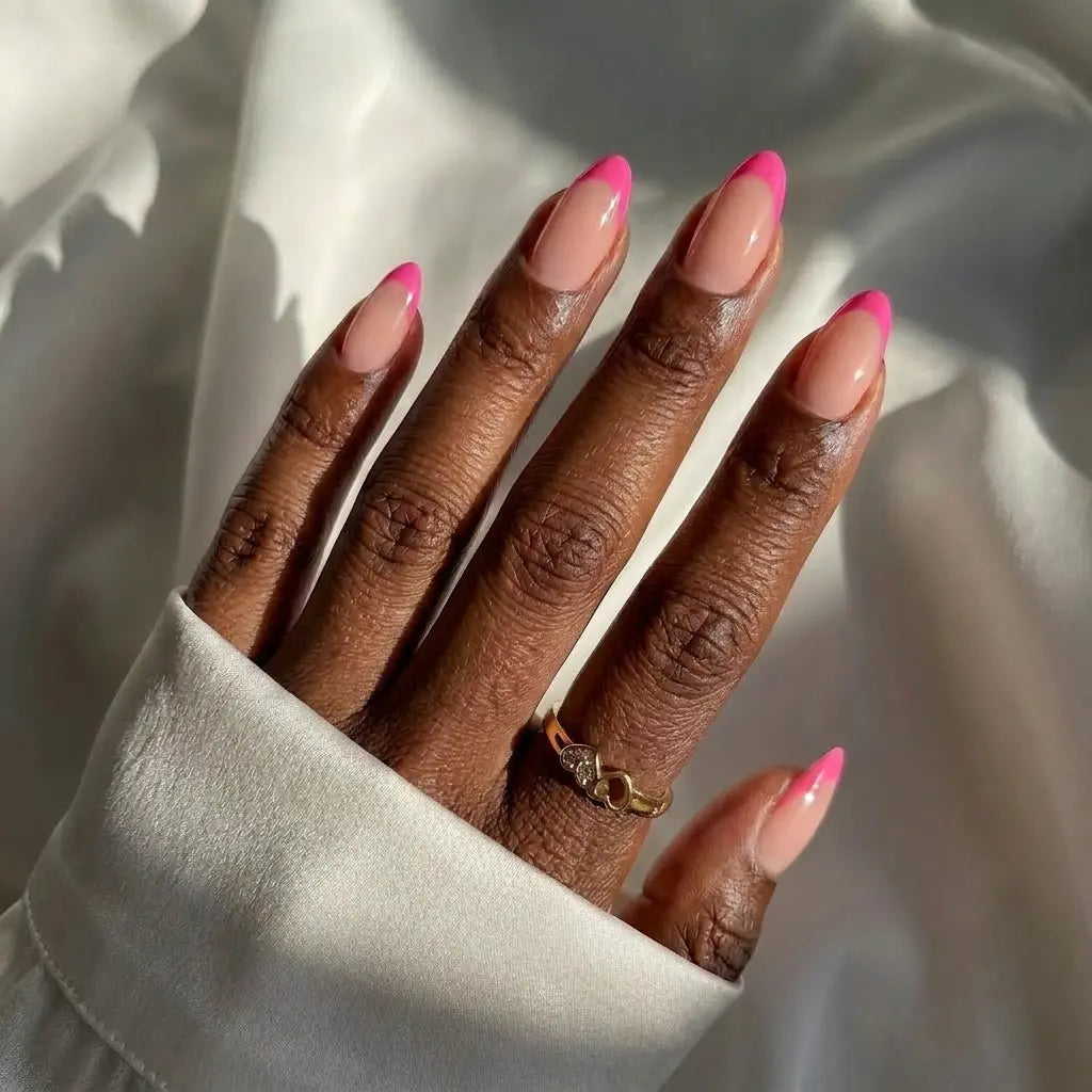 Summer Berry French Almond Nails - Press On Nails Nail Pop Studio
