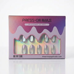 Fairy Chrome Almond Nails - Press On Nails Nail Pop Studio