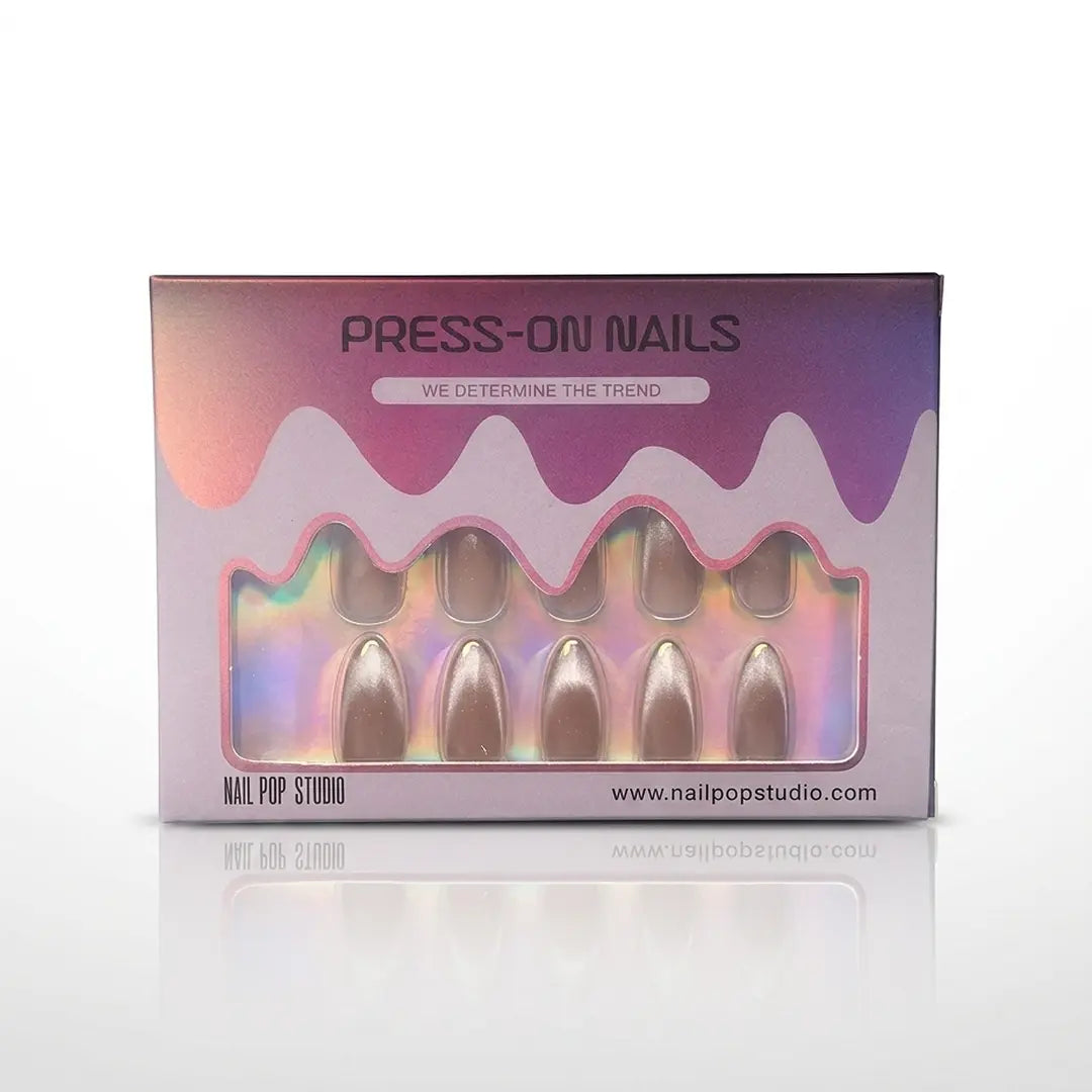 Knightshield Almond Nails - Press On Nails Nail Pop Studio