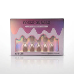 Knightshield Almond Nails - Press On Nails Nail Pop Studio