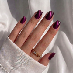 Electric Plum Square Nails - Press on Nails