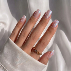 Pearl Glaze Square Nails - Press On Nails