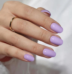 Lila lavender Oval Nails - Press On Nails | Long Lasting & Reusable Nail Pop Studio